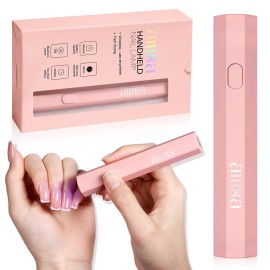 AILLSA Handheld UV Light for Gel Nails, Flash Cure LED Nail Lamp, Mini Portable Cordless for Fast Drying Home Salon (Pink) AILLSA Handheld UV Light for Gel Nails, Flash Cure LED Nail Lamp, Mini Portable Cordless for Fast Drying Home Salon (Pink)
