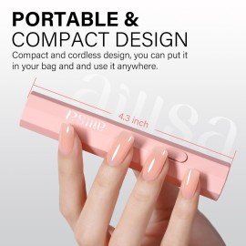 AILLSA Handheld UV Light for Gel Nails, Flash Cure LED Nail Lamp, Mini Portable Cordless for Fast Drying Home Salon (Pink) AILLSA Handheld UV Light for Gel Nails, Flash Cure LED Nail Lamp, Mini Portable Cordless for Fast Drying Home Salon (Pink)