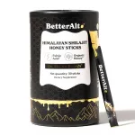 Better Alt Pure Himalayan Shilajit Sticks with Organic Honey, Saffron | Easy to Consume Shilajit| 30 Sticks for Energy Boost & Immune Support, 85+ Trace Minerals, 75%+ Fulvic Acid