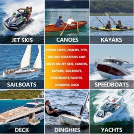 Marine Fiberglass Repair Kit for Boats, Gel Coat Repair Kit for Boats, Fiberglass Boat Repair kit, Epoxy Filler for Fiberglass Boats, Fiberglass Kit Fix Holes Chips Pits and Deep Cracks (Color Match) Marine Fiberglass Repair Kit for Boats, Gel Coat Repair Kit for Boats, Fiberglass Boat Repair kit, Epoxy Filler for Fiberglass Boats, Fiberglass Kit Fix Holes Chips Pits and Deep Cracks (Color Match)