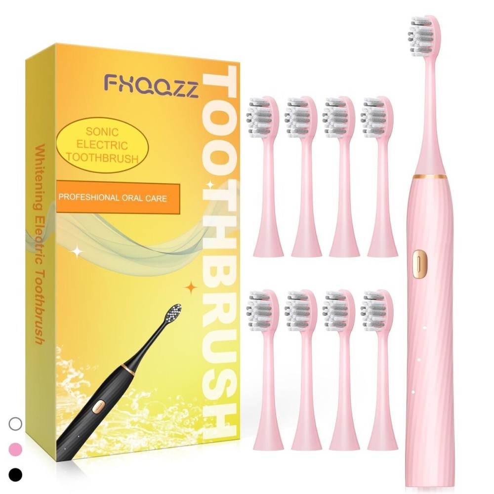 Sonic Electric Toothbrush for Adults and Kids, Rechargeable Toothbrush With 8 Brush Head, 4 Modes and 2 Minute Timer, 42000VPM Power Motor, IPX8 Waterproof, 4 Hours Fast Charge last 90 days (Pink) Sonic Electric Toothbrush for Adults and Kids, Rechargeable Toothbrush With 8 Brush Head, 4 Modes and 2 Minute Timer, 42000VPM Power Motor, IPX8 Waterproof, 4 Hours Fast Charge last 90 days (Pink)