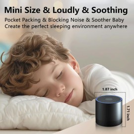 Portable Sound Machine Mini White Noise Machine with 30 Soothing Sounds for Newborn Kids Adults Rechargeable Sleep Brown Noise Machine with 4 Timers Memory Function for Travel Camping Home and Office Portable Sound Machine Mini White Noise Machine with 30 Soothing Sounds for Newborn Kids Adults Rechargeable Sleep Brown Noise Machine with 4 Timers Memory Function for Travel Camping Home and Office