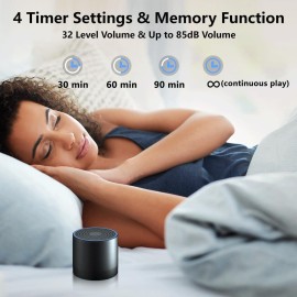 Portable Sound Machine Mini White Noise Machine with 30 Soothing Sounds for Newborn Kids Adults Rechargeable Sleep Brown Noise Machine with 4 Timers Memory Function for Travel Camping Home and Office Portable Sound Machine Mini White Noise Machine with 30 Soothing Sounds for Newborn Kids Adults Rechargeable Sleep Brown Noise Machine with 4 Timers Memory Function for Travel Camping Home and Office