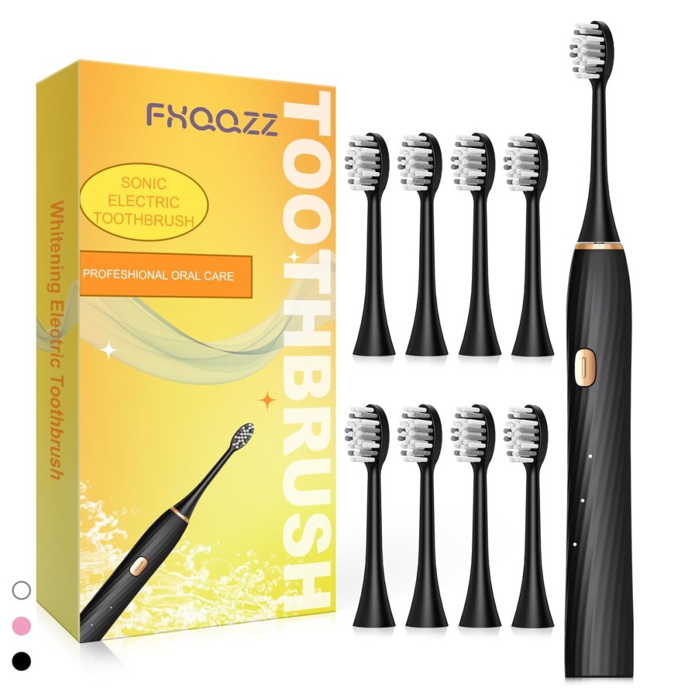 Sonic Electric Toothbrush for Adults and Kids, Rechargeable Toothbrush With 8 Brush Head, 4 Modes and 2 Minute Timer, 42000VPM Power Motor, IPX8 Waterproof, 4 Hours Fast Charge last 90 days (Black) Sonic Electric Toothbrush for Adults and Kids, Rechargeable Toothbrush With 8 Brush Head, 4 Modes and 2 Minute Timer, 42000VPM Power Motor, IPX8 Waterproof, 4 Hours Fast Charge last 90 days (Black)