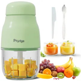 Phydge Baby Food Maker - Green Blender and Puree Maker, 10oz Food Processor for Fruit, Vegetable, Meat - 10-Second Quick Soft Food Prep Phydge Baby Food Maker - Green Blender and Puree Maker, 10oz Food Processor for Fruit, Vegetable, Meat - 10-Second Quick Soft Food Prep