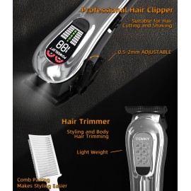 TCMKY Hair Clippers for Men, Professional Clippers and Trimmers Set, Cordless Clippers for Hair Cutting, Beard Trimmer, Barber Clippers, Rechargeable Electric Shaver TCMKY Hair Clippers for Men, Professional Clippers and Trimmers Set, Cordless Clippers for Hair Cutting, Beard Trimmer, Barber Clippers, Rechargeable Electric Shaver