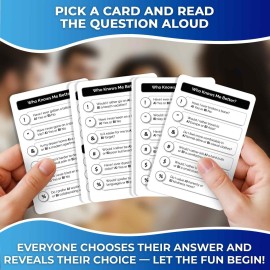 QUOKKA Who Knows Me Better? - Classic Edition - 95 Cards | Teens & Family Card Trivia Game | Fun Learning & Educational Questions for Teens & Families