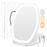 COSYGLOW Travel Makeup Mirror with Light: 3 Color Lighting Portable Mirror with Touch Screen Rechargeable Adjustable LED Lights Vanity Hexagon Mirror for Travel, Desk, Home (White)