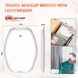 COSYGLOW Travel Makeup Mirror with Light: 3 Color Lighting Portable Mirror with Touch Screen Rechargeable Adjustable LED Lights Vanity Hexagon Mirror for Travel, Desk, Home (White) COSYGLOW Travel Makeup Mirror with Light: 3 Color Lighting Portable Mirror with Touch Screen Rechargeable Adjustable LED Lights Vanity Hexagon Mirror for Travel, Desk, Home (White)
