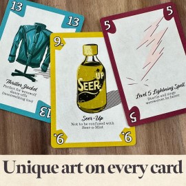 Bezier Games Seers Catalog - from The Creators of One Night Ultimate Werewolf - Fast-Paced Card Game - Easy to Learn - Strategy & Deduction for 2-5 Players Ages 15+