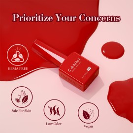 CANNI Red Gel Nail Polish Set - 6 Colors 9ML Classic Dark Red, Burgundy - Soak Off UV LED Gel Polish Kit for All-Season DIY Manicure, Nail Art, Salon & Home Use CANNI Red Gel Nail Polish Set - 6 Colors 9ML Classic Dark Red, Burgundy - Soak Off UV LED Gel Polish Kit for All-Season DIY Manicure, Nail Art, Salon & Home Use