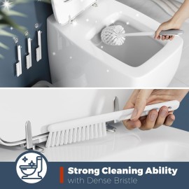 Holaloha Toilet Brush, 3 Pack Toilet Brush and Holder Set Bathroom Accessories, Toilet Bowl Brush and Holder with 3 Crevice Brush for Bathroom, Toilet Scrubber Brush (White) Holaloha Toilet Brush, 3 Pack Toilet Brush and Holder Set Bathroom Accessories, Toilet Bowl Brush and Holder with 3 Crevice Brush for Bathroom, Toilet Scrubber Brush (White)