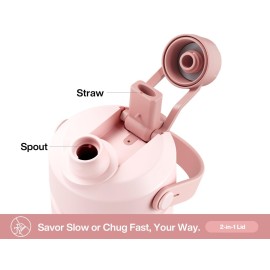 POWCAN 26 oz Insulated Water Bottle with 2-in-1 Straw and Spout Lid, Keep Cold 24H, Leak-Proof, Fits in Car Cup Holder, Stainless Steel Water Bottle for Sports, Travel, and School (Cotton Candy) POWCAN 26 oz Insulated Water Bottle with 2-in-1 Straw and Spout Lid, Keep Cold 24H, Leak-Proof, Fits in Car Cup Holder, Stainless Steel Water Bottle for Sports, Travel, and School (Cotton Candy)