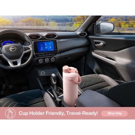 POWCAN 26 oz Insulated Water Bottle with 2-in-1 Straw and Spout Lid, Keep Cold 24H, Leak-Proof, Fits in Car Cup Holder, Stainless Steel Water Bottle for Sports, Travel, and School (Cotton Candy) POWCAN 26 oz Insulated Water Bottle with 2-in-1 Straw and Spout Lid, Keep Cold 24H, Leak-Proof, Fits in Car Cup Holder, Stainless Steel Water Bottle for Sports, Travel, and School (Cotton Candy)