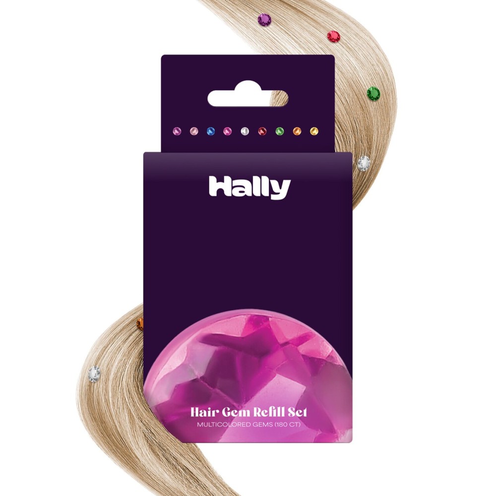 Hally Hair Gems Pen Refill Set - Includes 180 Multicolored Adhesive Gem Stickers Hair Jewels - Stylish Hair Accessories for School, Halloween, Festivals, Wedding, Parties & More Hally Hair Gems Pen Refill Set - Includes 180 Multicolored Adhesive Gem Stickers Hair Jewels - Stylish Hair Accessories for School, Halloween, Festivals, Wedding, Parties & More