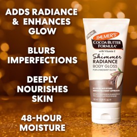 Palmer\'s Cocoa Butter Formula Shimmer Body Lotion with Vitamin E, 5.25 Fl Oz, Radiance Body Gloss, Help Blur Veins, Cellulite, Marks, 48 Hour Moisture Palmer\'s Cocoa Butter Formula Shimmer Body Lotion with Vitamin E, 5.25 Fl Oz, Radiance Body Gloss, Help Blur Veins, Cellulite, Marks, 48 Hour Moisture