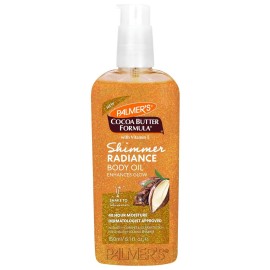 Palmer\'s Cocoa Butter Formula Shimmer Body Oil with Vitamin E, 5.1 Fl Oz, Radiance Body Oil for Glowing Skin, Enhances Dark Tones & Tans, Hydrating