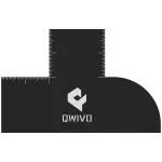 Qwivo Color Enhancement Barber Card with Measurement indicators, Easy to Clean Hairline Maker for Barber Shape, Reusable Beard Line Up Tool, Color Spray Edge Hair Liner Card (Black-A)