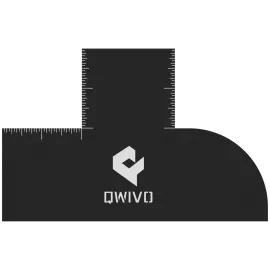 Qwivo Color Enhancement Barber Card with Measurement indicators, Easy to Clean Hairline Maker for Barber Shape, Reusable Beard Line Up Tool, Color Spray Edge Hair Liner Card (Black-A)