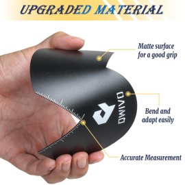 Qwivo Color Enhancement Barber Card with Measurement indicators, Easy to Clean Hairline Maker for Barber Shape, Reusable Beard Line Up Tool, Color Spray Edge Hair Liner Card (Black-A)