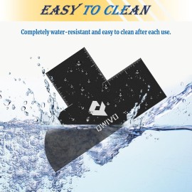 Qwivo Color Enhancement Barber Card with Measurement indicators, Easy to Clean Hairline Maker for Barber Shape, Reusable Beard Line Up Tool, Color Spray Edge Hair Liner Card (Black-A)