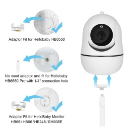 15.7 inch Flexible Baby Monitor Clip Mount for HelloBaby HB6550/HB65/HB40/HB6339/HB66/HB6550Pro, ANMEATE SM935E, Baby Camera Mount Holder Stand with, Attach to Baby Crib Without Without Tools 15.7 inch Flexible Baby Monitor Clip Mount for HelloBaby HB6550/HB65/HB40/HB6339/HB66/HB6550Pro, ANMEATE SM935E, Baby Camera Mount Holder Stand with, Attach to Baby Crib Without Without Tools