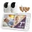 Comfyer Split-Screen Baby Monitor with 2 1080P Cameras, 7 HD 720P Monitor No WiFi with a Flexible Bracket, Video Baby Monitor with Camera and Audio, 2 Way Audio, Remote PTZ, Auto Night Vision