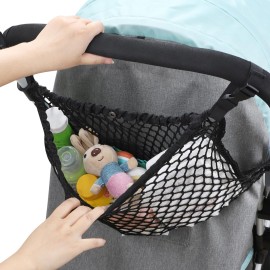 Accmor Universal Stroller Organizer, Polyester Net Mesh Bag Fits for Uppababy, Nuna, Britax, Doona Strollers, Non-Slip Adjustable Stroller Mesh Cargo Net Storage Caddy Accessories Accmor Universal Stroller Organizer, Polyester Net Mesh Bag Fits for Uppababy, Nuna, Britax, Doona Strollers, Non-Slip Adjustable Stroller Mesh Cargo Net Storage Caddy Accessories