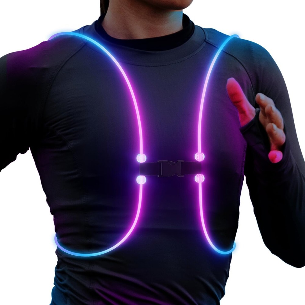 Running Lights For Runners, Reflective Running Vest, Reflective Running Gear Walking Vest For Women, Night Running Gear, Light Up Running Vest, Gifts For Runners, Safety Running Vest For Women & Men Running Lights For Runners, Reflective Running Vest, Reflective Running Gear Walking Vest For Women, Night Running Gear, Light Up Running Vest, Gifts For Runners, Safety Running Vest For Women & Men