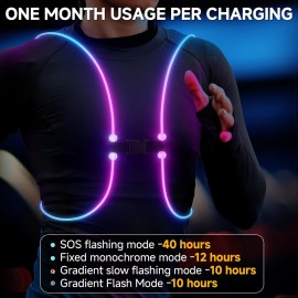 Running Lights For Runners, Reflective Running Vest, Reflective Running Gear Walking Vest For Women, Night Running Gear, Light Up Running Vest, Gifts For Runners, Safety Running Vest For Women & Men Running Lights For Runners, Reflective Running Vest, Reflective Running Gear Walking Vest For Women, Night Running Gear, Light Up Running Vest, Gifts For Runners, Safety Running Vest For Women & Men