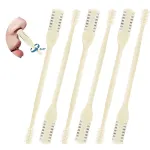 ZKENIRD 6 Pcs 2-in-1 Nasal Cutter, Upgrade Double Sided Nose Knife, 360 Nostril Hair Remover Tool, Trimmer for Men, Women, Soft Cleaning Brush (Cream)