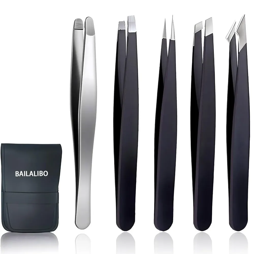 Tweezers for Women Facial Hair, 5Pcs Set, Round tip Eyebrow Tweezer for men, Professional Stainless Steel Pointed Splinter Ingrown Hair removal Tweezers for Women Facial Hair, 5Pcs Set, Round tip Eyebrow Tweezer for men, Professional Stainless Steel Pointed Splinter Ingrown Hair removal