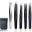 Tweezers for Women Facial Hair, 5Pcs Set, Round tip Eyebrow Tweezer for men, Professional Stainless Steel Pointed Splinter Ingrown Hair removal