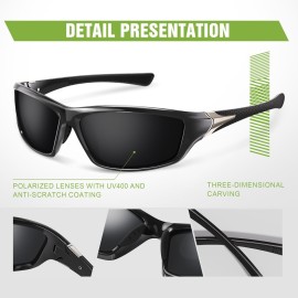 Foliful 3 Pack Polarized Sports Sunglasses for Men, Mens Sunglasses Wrap Around UV400 Protection for Cycling Fishing Driving Foliful 3 Pack Polarized Sports Sunglasses for Men, Mens Sunglasses Wrap Around UV400 Protection for Cycling Fishing Driving
