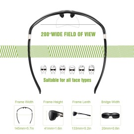 Foliful 3 Pack Polarized Sports Sunglasses for Men, Mens Sunglasses Wrap Around UV400 Protection for Cycling Fishing Driving Foliful 3 Pack Polarized Sports Sunglasses for Men, Mens Sunglasses Wrap Around UV400 Protection for Cycling Fishing Driving