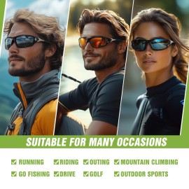 Foliful 3 Pack Polarized Sports Sunglasses for Men, Mens Sunglasses Wrap Around UV400 Protection for Cycling Fishing Driving Foliful 3 Pack Polarized Sports Sunglasses for Men, Mens Sunglasses Wrap Around UV400 Protection for Cycling Fishing Driving