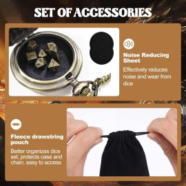 Banloga D&D Dice Set,7PCS Metal Dice for Dungeons and Dragons,Mini Dice Set with Pocket Watch Case,Role Playing Board Games Accessories (Dragon, Bronze) Banloga D&D Dice Set,7PCS Metal Dice for Dungeons and Dragons,Mini Dice Set with Pocket Watch Case,Role Playing Board Games Accessories (Dragon, Bronze)