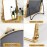 Vintage Makeup Mirror, Vanity Desk Mirror Antique Traditional Tabletop Mirror, Standing, Hang or Wall Mounted, Adjustable Dress-up Mirror, Gold Decor Mirror for Living Room,Bedroom (gold, 12*9.8 in)