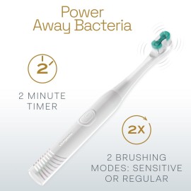 Colgate Total Battery Powered Toothbrush, White Colgate Total Battery Powered Toothbrush, White