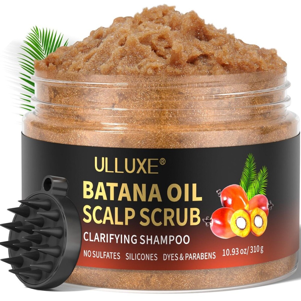 Scalp Scrub for Hair Growth, 2-in-1 Shampoo Scalp Exfoliator with Batana Oil, Rosemary, Mint Oil Remove Dandruff, Hair Treatment with Scalp Scrubber, Thinning Hair & Itchy Scalp Treatment, 10.93 oz Scalp Scrub for Hair Growth, 2-in-1 Shampoo Scalp Exfoliator with Batana Oil, Rosemary, Mint Oil Remove Dandruff, Hair Treatment with Scalp Scrubber, Thinning Hair & Itchy Scalp Treatment, 10.93 oz