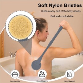 Back Scrubber for Shower,20.5 Bath Brush Long Handle for Deep Cleaning,Back Brush for Shower Men Women(Grey)