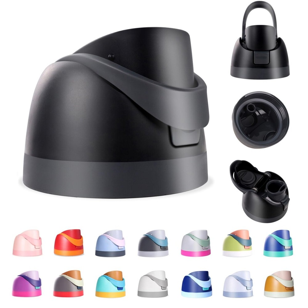 Renyqatt Replacement Lid for Owala Freesip, Compatible with Owala Cup 16oz 24oz 32oz 40oz, One Button Water Bottle Top Lid Replacement Accessory, Leakproof, BPA-Free (Black) Renyqatt Replacement Lid for Owala Freesip, Compatible with Owala Cup 16oz 24oz 32oz 40oz, One Button Water Bottle Top Lid Replacement Accessory, Leakproof, BPA-Free (Black)