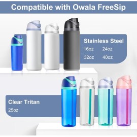Renyqatt Replacement Lid for Owala Freesip, Compatible with Owala Cup 16oz 24oz 32oz 40oz, One Button Water Bottle Top Lid Replacement Accessory, Leakproof, BPA-Free (Black) Renyqatt Replacement Lid for Owala Freesip, Compatible with Owala Cup 16oz 24oz 32oz 40oz, One Button Water Bottle Top Lid Replacement Accessory, Leakproof, BPA-Free (Black)