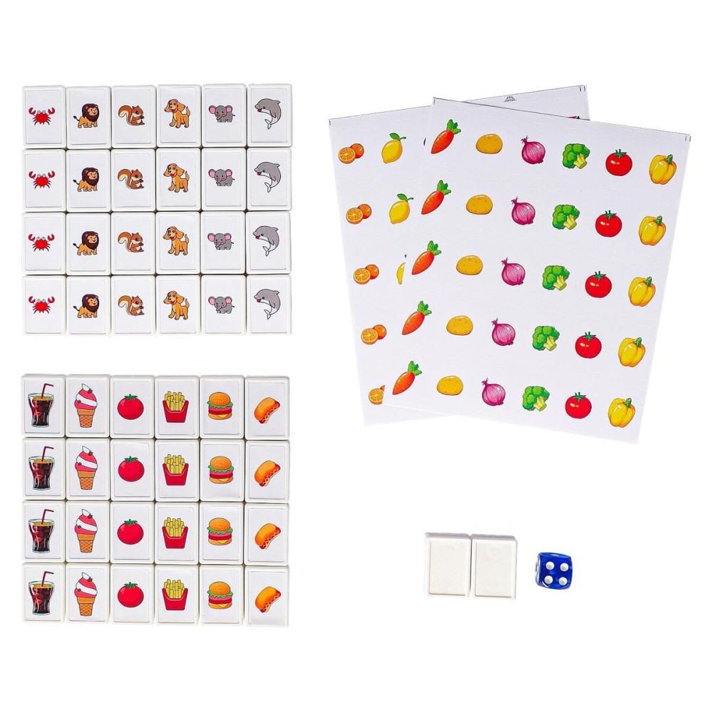 GRACIAS Mahjong Block Set, 50 Plastic Tiles (1.18) with DIY Stickers, Portable Mahjong Set with A Carry Bag, Mahjong Tile Game