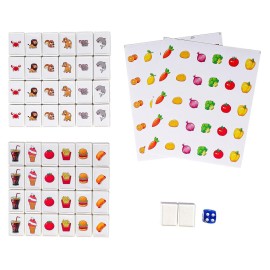 GRACIAS Mahjong Block Set, 50 Plastic Tiles (1.18) with DIY Stickers, Portable Mahjong Set with A Carry Bag, Mahjong Tile Game