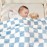 Yurhap Checkered Baby Blanket Fleece Baby Blankets for Boys, Ultra Soft Cozy Fluffy Infant Toddler Newborn Receiving Blankets for Crib Stroller, 30\'\'x40\'\', Blue