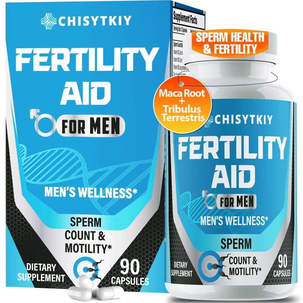 Chisytkiy Male Fertility Supplements, Advanced Fertility Supplement for Men Optimal Sperm Count Motility & T-Level with Maca Root, Tribulus Terrestris, Zinc, CoQ10, Pre Conception for Him, 90 Caps Chisytkiy Male Fertility Supplements, Advanced Fertility Supplement for Men Optimal Sperm Count Motility & T-Level with Maca Root, Tribulus Terrestris, Zinc, CoQ10, Pre Conception for Him, 90 Caps
