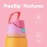 Owala FreeSip Insulated Stainless Steel Water Bottle with Straw for Sports, Travel, and School BPA-Free Sports Water Bottle, 32 oz, Tropical
