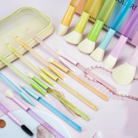 LULUCOLORS 18-Pcs Makeup Brush Set for Beginners - Travel-Friendly with Soft Arthritis-Friendly Handles & Non-Shedding Bristles | Includes Storage Bag, Eyeshadow Brushes & Sponges (Multi-Color) LULUCOLORS 18-Pcs Makeup Brush Set for Beginners - Travel-Friendly with Soft Arthritis-Friendly Handles & Non-Shedding Bristles | Includes Storage Bag, Eyeshadow Brushes & Sponges (Multi-Color)