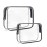 ploimyur TSA Approved Toiletry Bag,2 Pack Clear Toiletry Bag, Quart Size Travel Bag TSA Approved,Clear Travel Bags for Toiletries,Clear Cosmetic Bags with Zipper, Carry on Travel Bag,Black